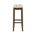 thumbnail image 4 of Linon Claridge Bar Stool Natural Striped Padded Seat Wood Frame in Brown Finish, 4 of 14