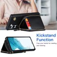 thumbnail image 2 of Samsung Galaxy S20 Plus Crossbody Wallet Case, Zipper Pocket Phone Case Cross Body Strap with RFID Blocking Carring Bag Credit Card Premium Leather Kickstand Shockproof Case, Black, 2 of 11