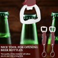 thumbnail image 4 of 24 Pcs Bottle Opener Keychain Bulk Wine Bottle Beer Opener Keychain 3.27" for Bar Party Wedding Bartender Home Favors Gifts (Red), 4 of 5
