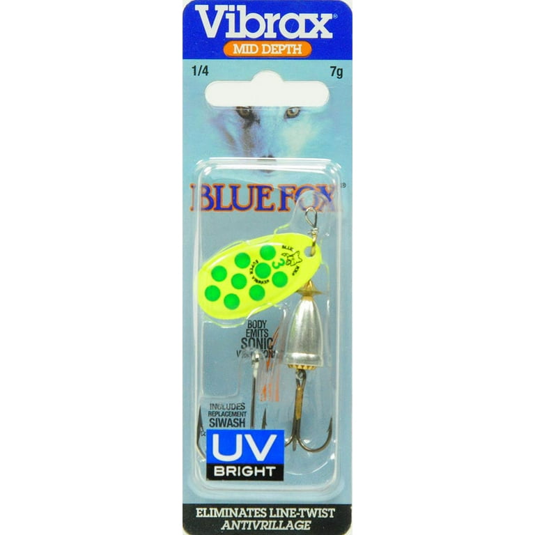 Blue Fox Classic Vibrax Size 5 Inline Spinner 7/16 oz Silver Shiner 