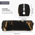 thumbnail image 3 of Naloa Golden Lips Modern Sculpture Leather Pencil Case, Makeup Pouch, Zipper Pouch for Daily Essentials, Storage Organizer, Cosmetics and Stationary Bag, 3 of 7