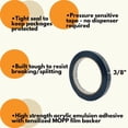 thumbnail image 2 of Black Color Strapping Tape, 2.8 Mil Thick 3/8" x 60 Yards 384 Rolls, 2 of 7
