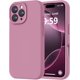 thumbnail image 1 of Funda de Silicona Premium, Forro de Microfibra Suave, para iPhone 16 Pro de 6.3 Pulgadas, Lavanda Púrpura, 1 of 7