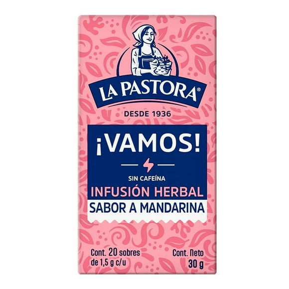 Té La Pastora Estilo de Vida infusión herbal Vamos con 20 sobres