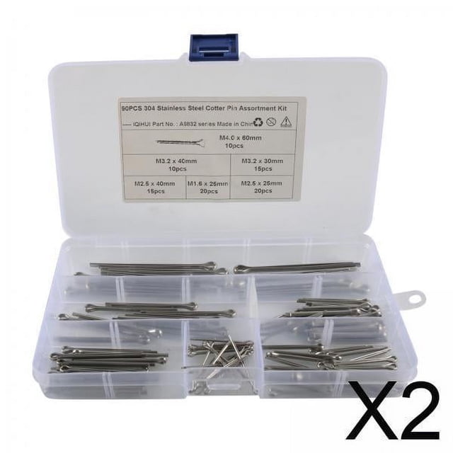 Clip de pasador de chaveta,Kit surtido de pasador de chaveta de acero inoxidable,Clip de pasador de chaveta Clip de sujeción de pasador partido,Accesorios Fastner rectos para servicio pesado 6