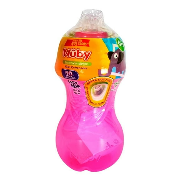 Vaso Nuby Sipeez entrenador rosa 300 ml