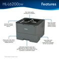 thumbnail image 3 of Brother Monochrome Laser Printer, HL-L6200DW, Wireless Networking, Mobile Printing, Duplex Printing, Large Paper Capacity, 3 of 7