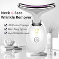 thumbnail image 3 of Micro-Glow Facial, 3 Color Led Face Neck Massager, USB Rechargeable Guasha Tool for Face for Skin Care Routine at Home(White), 3 of 8
