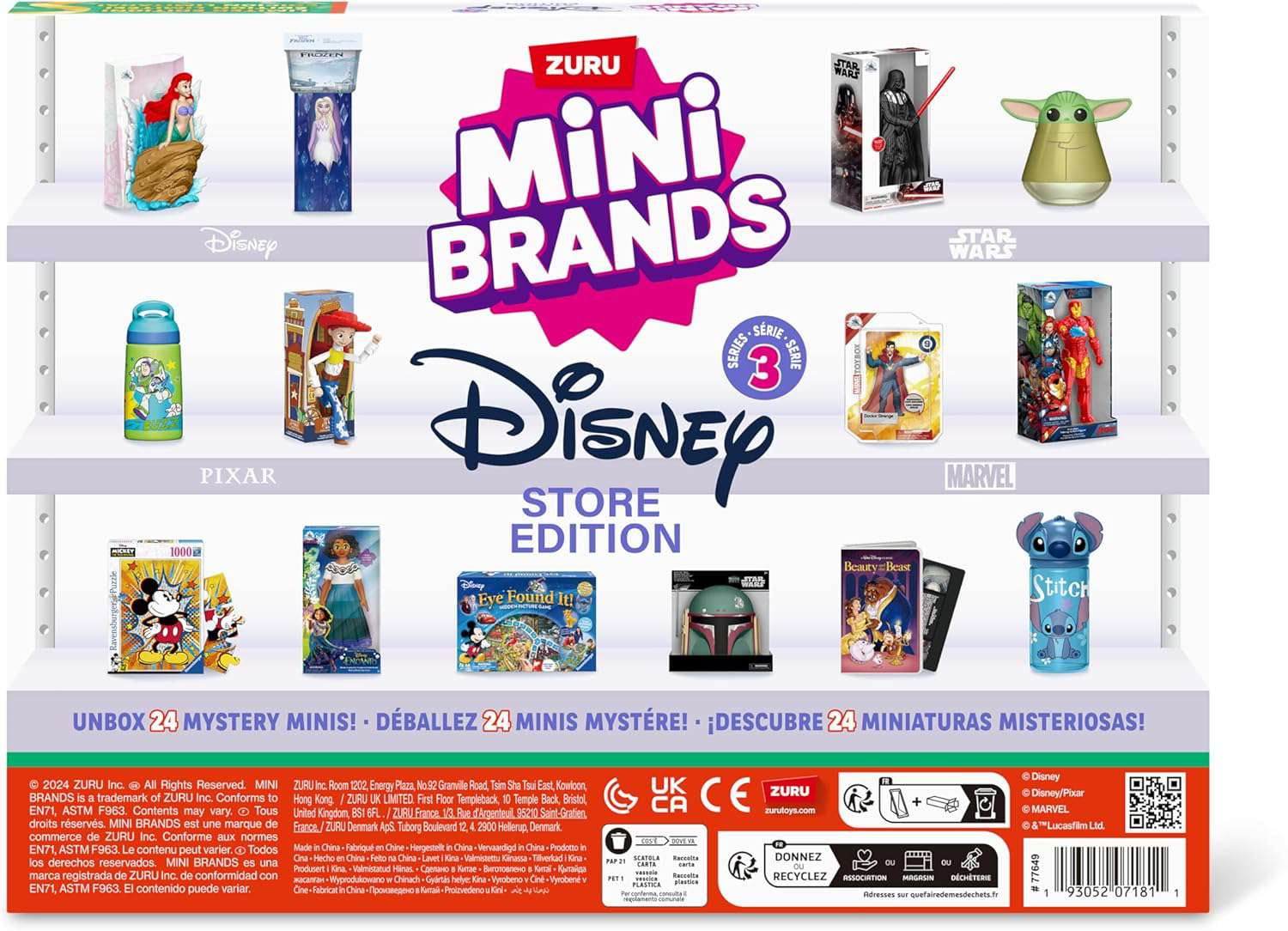 5 Surprise Mini Brands! Disney Store Edition Series 3 Advent Calendar (24 Minis)