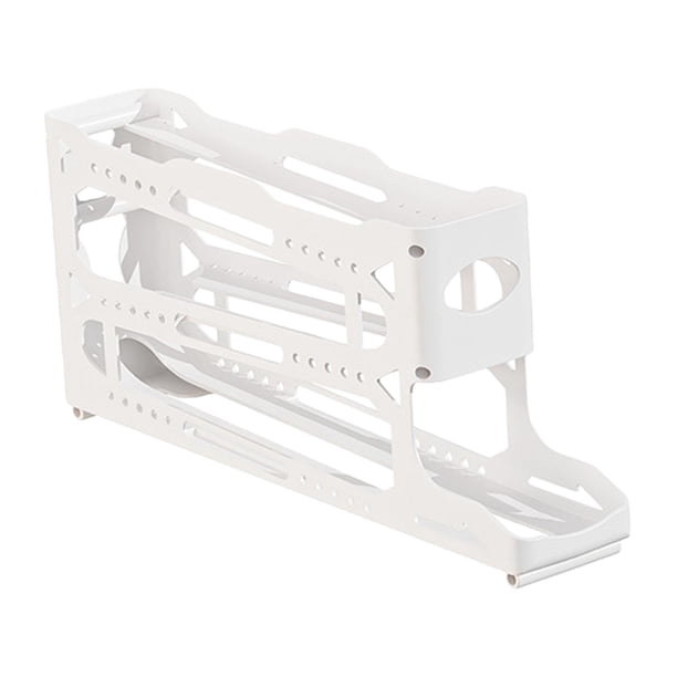 Dispensador de huevos rodante, contenedor organizador con ruedas para huevos, bandeja para huevos, organizador de almacenamiento con soporte para huevos para restaurante, encimera, armario 3 capas