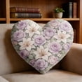 thumbnail image 3 of Upgraded Heart Shaped Floral Throw Pillows Romantic Home Decor With Soft Fabric Multiple Patterns Colors For Couch Bed Or Valentine's Day Gifts F, 3 of 7