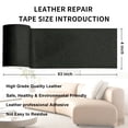 thumbnail image 2 of Self Adhesive Leather Repair Patch Tape 4×63 inch, Vinyl and Leather Repair Kit for Couches, Furniture, Car Seat, Boat Seat, Sofa, Vinyl Upholstery, Chair, Interior, Black, 2 of 7