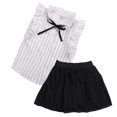 thumbnail image 1 of ITFABS Filles Ensembles Volant Manches Volants Tops Jupes en Dentelle, 1 of 5