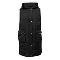 thumbnail image 7 of ZMHEGW Women Coats Winter Sleeveless Parkars Vest Long Hoodie Warm Botton Down With Pockets Quilted Outdoor Fall Jackets, 7 of 7