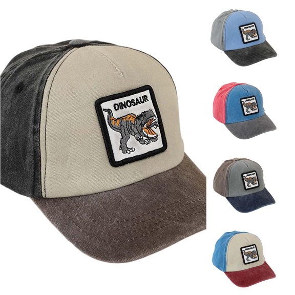 JCCXIN Toddler Kids Baseball Cap Boys Trucker Hat Dinosaur Embroidery Adjustable Lightweight School Days Caps Spring Fall Daily Outdoor Adorable Hiking Sports Hats,Black,2-8 Years