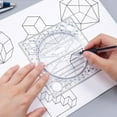 thumbnail image 4 of SIEYIO 360 Degree Circle Protractor Multi-functional Geometric Ruler for Architector, 4 of 19