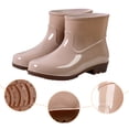 thumbnail image 4 of Stylish Women's Rain Shoes Low-Heeled Buckle Round-Toe Boots for All Weather Adventure, 4 of 9