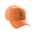 thumbnail image 4 of Daxton Structured Baseball Hat Cap Curved Visor Old English Font Orange Hat Black I, 4 of 4
