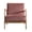 Rose Red, variant on Knubmt Mid Century Modern Velvet Accent Chair with Wood Frame, Upholstered Fabric Armchair for Living Room, Bedroom, Office, Blue