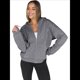 thumbnail image 2 of Sudaderas con Capucha y Cremallera para Mujer, Sudaderas Extragrandes, Conjuntos de Moda Escolar para Otoño, Chaquetas Informales, Ropa de Invierno Gris Oscuro XXL, 2 of 9