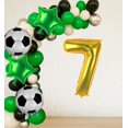 thumbnail image 2 of Set de globos de fútbol Kwuz con número 7 dorado de 40" para fiesta, 2 of 7