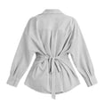 thumbnail image 6 of Odbmxy Collared Womens Shirt Long Sleeve Fall Striped Button Down Tie Back Casual Blouse Women Vacation Regular, 6 of 9