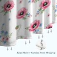 thumbnail image 6 of Pioneer Flower Floral Print Pattern Shower Curtain 84"x72", Bathroom Decorative Shower Curtain Set with 12 Hooks, Waterproof Washable, 6 of 6