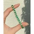 thumbnail image 3 of 925 Emerald Bracelet anniversary gift for her wedding gift 14k rose gold yellow gold Plated emerald bracelet birthday gift for girlfriend, 3 of 3