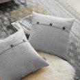 thumbnail image 2 of 2024 2-pack Decorative Cushion Pillowcases, Three Button Vintage Cushion Cover, Farmhouse Pillowcase Blue, 2 of 4