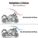 thumbnail image 4 of Universal Motorcycle Acrylic Adjustable Wind Screen Extension Clip-on Windscreen Deflector Dashboard Protector For Motorcycle, 4 of 5