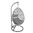 thumbnail image 1 of GREY HANGING EGG CHAIR W/PALE GREY CUSHION, 1 of 1