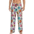 thumbnail image 2 of Picia Skulls and Roses Mens Soft Woven Cotton Elastic Waistband Sleep Pajama Pant Lounge Sleep Pant With Pockets And Drawstring-Large, 2 of 9