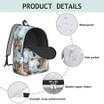 thumbnail image 4 of Highland Cow and Butterfly Print Backpack for School, Cute School Bag with Adjustable Shoulder Straps and Padded Back, 15.7"x11.8"x5.5", 4 of 5