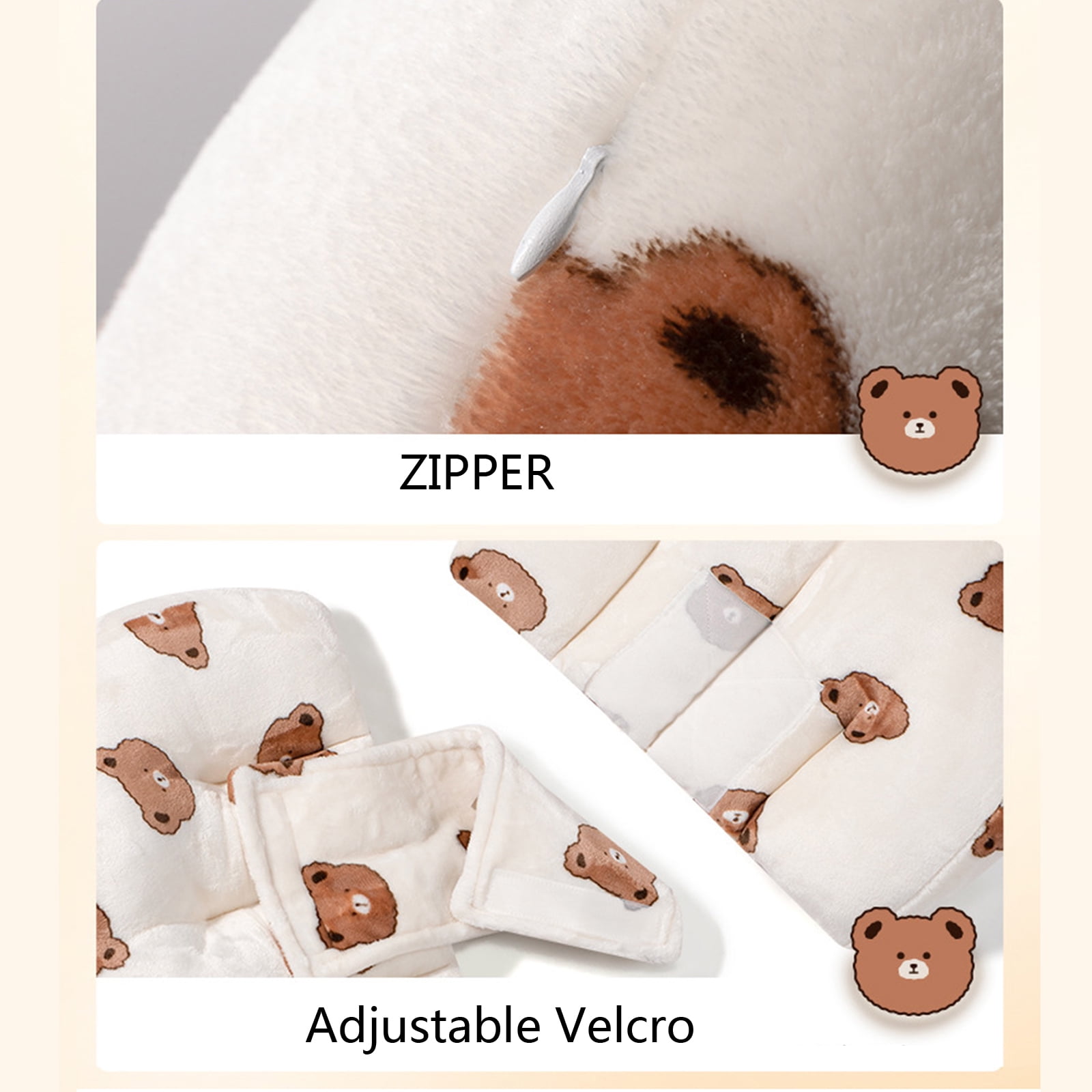 Pillows Printed Bear Pattern Soft Maternity Pillow Support for Back Belly of Pregnant Women Detachable Pillow