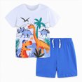 thumbnail image 6 of Toddler Boy Summer Clothes Cartoon Cotton Summer Short Sleeve T Shirt And Shorts Kids Outfit Set 2-7 Year, 6 of 7
