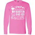 thumbnail image 3 of Inktastic Dear Santa, My Sister Did It Funny Christmas Long Sleeve T-Shirt, 3 of 5