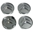 thumbnail image 3 of 4 Uds. Aplicables a cubiertas de ruedas de aluminio X4 de 60mm para Citroen C2 C4 C5 C6 c-quatre Logo negro/cromo, 3 of 5