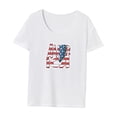 thumbnail image 3 of Camiseta de verano para mujer, ajuste regular, cuello redondo, para uso diario, vacaciones, playa XL, 3 of 7