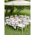 thumbnail image 4 of Outdoor Tablecloth with Umbrella Hole for Patio/Picnic/Party/Camping, Tennis Sport Waterproof Table Cloth Rectangle Table Cover Washable, Cartoon Classic Tennis Pattern (60"x 120"), 4 of 8