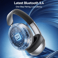 thumbnail image 3 of Bluetooth Headphones Over Ear, 58Hrs Playtime Wireless Headphones,Bass Boosted by 90%,Lightweight Headset with Deep Bass, Clear Call with 4 Noise Cancelling Mics,Low Latency for Travel Work Cellphone, 3 of 8