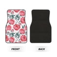 thumbnail image 2 of Yiaed Rose Flowers Print Carpet Floor Mats for Cars, Auto Accessories Front & Rear Car Floor Mats Car Floor Foot Mat Sets of 4 Pieces, 2 of 7