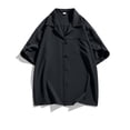 thumbnail image 1 of pstuiky camisetas de manga corta para hombre, Sudadera con capucha de manga corta para hombre, estilo casual, holgada, con botones y manga corta camisas casuales para hombre m, 1 of 6