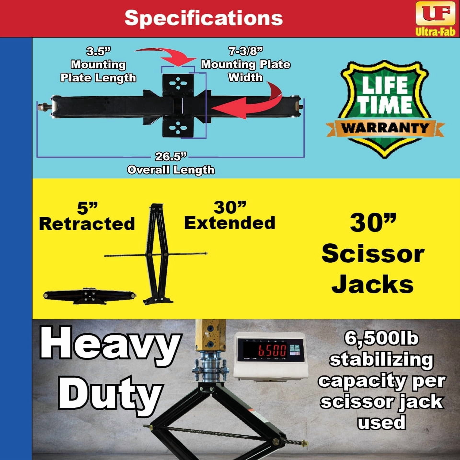 Scissor Jacks (30 inch, 1 pack) Ultra-Fab Products (48-979032)