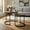 Rustic Brown, variant on GVN Set of 2 Modern Round Stacking Nesting Coffee Tables for Living Room-Rustic Brown