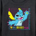 thumbnail image 3 of Disney - Lilo & Stitch - Neon Stitch - Women's Lightweight French Terry Long Sleeve Shirt, 3 of 5
