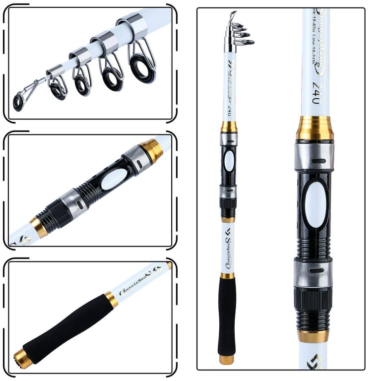 Sougayilang Telescopic Fishing Rod and Reel Combo, Ultralight