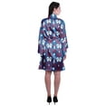 thumbnail image 4 of Moomaya Printed Womens Kimono Sleeve Robes Satin Silk Getting Ready Bridal Robe Coverup, 4 of 7