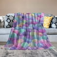 thumbnail image 5 of RKSupls Mermaid Scales Throw Blanket, Soft Warm Lightweight Flannel Throw Blanket for Couch, Bed, Outdoor, Cozy Fluffy Fuzzy Blankets for Women Boys Girls, Home Decor, 50*60in, 5 of 7