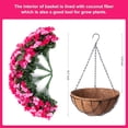 thumbnail image 2 of Artificial Hanging Flowers with 12" Basket for Outdoor Decor，Fake Hydrangea UV Resistant Arrangements in Pot Indoor Porch Garden Yard Spring Summer Decor(Double Rose), 2 of 6