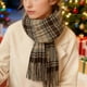 thumbnail image 1 of Bufanda cálida para mujer, tipo chal grande, ideal para el invierno. Bufanda gruesa de punto, con estampado a cuadros en tonos marrón, gris y beige. Suave y ligera, unisex., 1 of 4